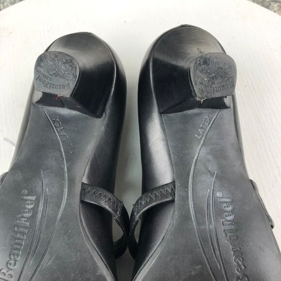 Beautifeel EU 39 (US 8-8.5) Tessa Black Leather Mary Jane High Heels $358 - Picture 12 of 15